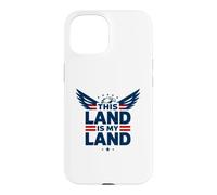 Cette Terre est ma Terre Aigle Patriotique Coque pour iPhone 15