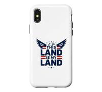 Cette Terre est ma Terre Aigle Patriotique Coque pour iPhone X/XS