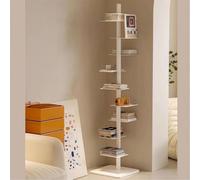 Cette Tour de bibliothèque Verticale en métal à 9 Niveaux, avec sa Structure Invisible et Ses étagères flottantes, est idéale pour la décoration de la Chambre et du Bureau, et constitue Une