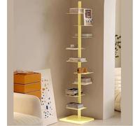 Cette Tour de bibliothèque Verticale en métal à 9 Niveaux, avec sa Structure Invisible et Ses étagères flottantes, est idéale pour la décoration de la Chambre et du Bureau, et constitue Une