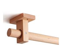 Cette Tringle à Rideaux décorative en Bois de 29 mm de diamètre est Robuste et idéale pour la Chambre, la Cuisine et Le Bureau. Elle Comprend 2 Supports et des vis, et Mesure 160 cm de Long.