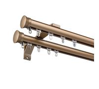 Cette Tringle à Rideaux Robuste, composée d'un Rail Simple ou Double en Aluminium, est livrée avec Un kit Complet et Disponible en Sept Couleurs (Couleur : Or, Taille : B-2,1 m (1,05 m x 2))