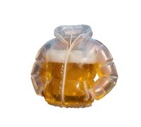 Cette veste de bière pour homme est douce, gonflable et fabriquée dans un matériau transparent de haute qualité. Elle dispose d'une fermeture éclair sécurisée et de coutures renforcées pour une