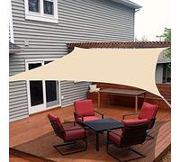 Cette Voile d'ombrage rectangulaire de 4 m x 8 m, avec Son auvent, est idéale pour Une terrasse, Un abri de Voiture, Un Jardin ou Une Cour arrière. Elle Bloque Les Rayons du Soleil et Bien p