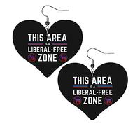 Cette zone est une boucle d'oreille en cuir de zone libre libérale pour les femmes pendantes boucle d'oreille goutte pendentif coeur avec crochet cadeaux pour fille adulte