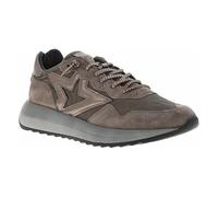 Cetti - Baskets Femme en Cuir Taupe et à Lacets élastiqués Ronds avec stoppeur - Taille 38
