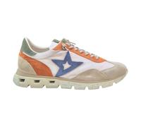 CETTI Chaussures de sport décontractées, baskets, cuir, cordon élastique, semelle décorée, semelle amovible, vintage pour homme, Dessert, 41 EU