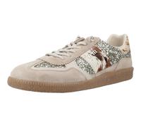 CETTI Chaussures décontractées en cuir, brillantes, imprimé animal, cordon élastique, semelle en caoutchouc, pour femme, Champagne, 41 EU