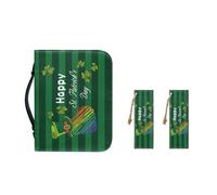 Ceudet AFlower - Housse de bible pour femme avec poignée durable en cuir synthétique pour adolescentes, marque-pages multifonction, Chapeau St Patrick arc-en-ciel, M-9.2"x6.3"x1.6"
