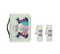 Ceudet AFlower - Housse de bible pour femme avec poignée durable en cuir synthétique pour adolescentes, marque-pages multifonction, Lapin œuf de Pâques, 2XL-12"x9"x2.4"