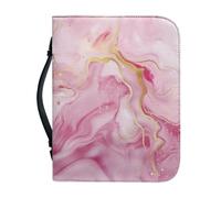 Ceudet Bible Covers Étui de protection pour femme Grand sac de transport pour la Bible, Marbre rose doré, M