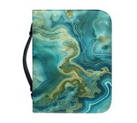 Ceudet Bible Covers Étui de protection pour femme Grand sac de transport pour la Bible, Vert marbre, xx-large