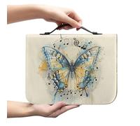 Ceudet Boho ACarring Housse de bible en cuir synthétique pour femmes et filles avec poignée supérieure Accessoires, Notes papillon, x-large