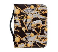 Ceudet Couverture de la Bible pour femme Grande capacité Sac quotidien Étui pour livre d'église Écriture Protecteur Cadeaux de vacances, Chaîne dorée, XXLarge