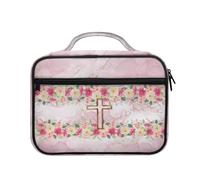 Ceudet Étui à livres pour Bible occidentale Sac fourre-tout Organiseur de la Bible, Croix et fleurs, Taille unique