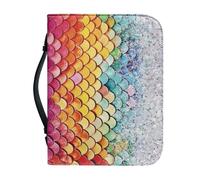 Ceudet Étui biblique mignon pour filles - Pochette bible, Écailles de sirène colorées, xx-large