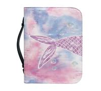 Ceudet Étui biblique mignon pour filles - Pochette bible, Queue de sirène rose 02, L