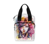 Ceudet Étui de Bible avec marque-page pour homme et femme avec poche zippée, Visage floral coloré avec éclaboussures de peinture, Taille unique