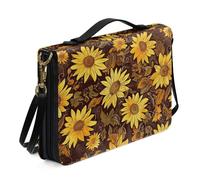 Ceudet Étui de bible avec motif colibri pour homme et femme, sac fourre-tout imprimé fleurs d'hibiscus avec bandoulière, housse de bible en cuir synthétique pour étude, accessoires bibliques pour