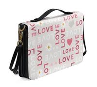 Ceudet Étui de bible en cuir pour femmes et hommes avec poches pour enfants, Love01, xx-large