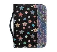Ceudet Étui de bible en cuir synthétique pour femme et homme - Scène de neige - Étui de bible avec fermeture éclair - Grande taille - Convient aux sacs de bible pour filles - XL, Color Star, xx-large