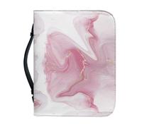 Ceudet Étui de bible en cuir synthétique pour femme et homme - Scène de neige - Étui de bible avec fermeture éclair - Grande taille - Convient aux sacs de bible pour filles - XL, Or rose, x-large