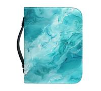 Ceudet Étui de bible en marbre vert pour femme - Grand sac fourre-tout avec poignée - Fournitures de journal biblique pour homme - Couverture de la Bible pour étude de la Bible - Fournitures