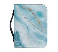 Ceudet Étui de bible en marbre vert pour femme - Grand sac fourre-tout avec poignée - Fournitures de journal biblique pour homme - Couverture de la Bible pour étude de la Bible - Fournitures