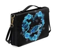 Ceudet Étui de bible pour femme avec bandoulière, housse de bible en cuir synthétique avec poignée de rangement pour stylo, sac de bible portable pour étude de la bible, accessoires de la Bible,