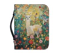 Ceudet Étui de bible vert avec poignée, « The Ais My Song » - Rangement pour stylos - En cuir synthétique - Imperméable - Multifonctionnel - Durable - 2XL, Fleur rétro en alpaga, x-large