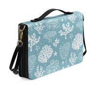 Ceudet Étui de protection en cuir pour femme et homme - Accessoires de la Bible - Sac fourre-tout - Couverture rigide, corail, xx-large