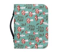 Ceudet Étui de protection pour bible en cuir pour femmes et hommes, Champignons feuilles de palmier, xx-large