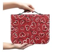 Ceudet Étui de transport en cuir synthétique léger pour homme et femme Motif tournesol A Cross, Cœur rouge Love, x-large