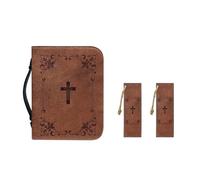 Ceudet Étui de transport pour femme avec marque-page en cuir synthétique et emplacements pour stylos Motif Saint Patrick Vert, Croix de Pâques, M-9.2"x6.3"x1.6"