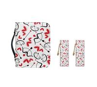 Ceudet Étui de transport pour femme avec marque-page en cuir synthétique et emplacements pour stylos Motif Saint Patrick Vert, Flèche d'amour Saint-Valentin, XL-11.2"x8"x2.2"