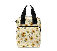 Ceudet Housse de bible à imprimé papillon et floral vert pour femme et homme, Notes de musique tournesol, Taille unique