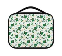 Ceudet Housse de Bible aquarelle A pour femme avec poches, sac fourre-tout léger et durable et multi-usage, organiseur de fournitures de bible, noir, Chapeau cloche Saint Patrick Vert et Blanc, Taille