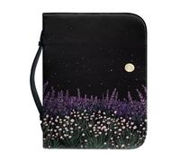 Ceudet Housse de bible avec poignée, étui de transport pour livres d'église, sac d'église, avec poche zippée, accessoires d'étude biblique, protection de livre pour les amateurs de livres, papillon