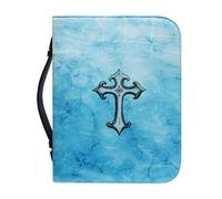 Ceudet Housse de bible avec poignée, étui de transport pour livres d'église, sac d'église, avec poche zippée, accessoires d'étude biblique, protection de livre pour les amateurs de livres, papillon