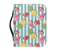 Ceudet Housse de bible en cuir pour enfants - Extra large - Pour homme et femme - Protection de la Bible, Fraise pastèque, x-large