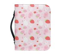 Ceudet Housse de bible en cuir pour enfants - Extra large - Pour homme et femme - Protection de la Bible, Lapin rose fraise, x-large