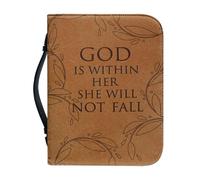 Ceudet Housse de bible en cuir pour femmes et filles - Tournesol et psaume - Sac de transport pour livres de la Bible - Sac d'église avec poignées et poches, Mots inspirants, x-large