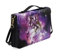 Ceudet Housse de Bible en cuir pour homme, femme, enfant, housse de Bible extra large pour homme et femme, Étoile tête de loup, xx-large