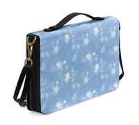 Ceudet Housse de Bible en cuir pour homme, femme, enfant, housse de Bible extra large pour homme et femme, Pentagrammes bleus, xx-large