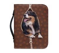 Ceudet Housse de bible en cuir synthétique avec poignée - Motif chien dalmatien pour homme et femme - Grand sac fourre-tout pour bible - Housse de bible pour fournitures d'étude biblique, taille XL,