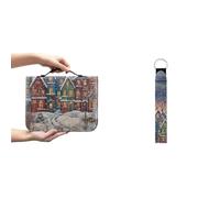 Ceudet Housse de bible en cuir synthétique pour homme et femme - Motif papillon rose - Porte-clés multifonction, house, XL(11.2*8*2.2 inches)