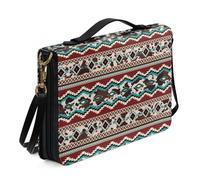 Ceudet Housse de Bible en forme de papillon avec poignée pour femmes et filles, sac de bible en cuir à fleurs avec bandoulière Sac d'église portable, Ais Good All The Time, taille 2XL, Imprimé vache