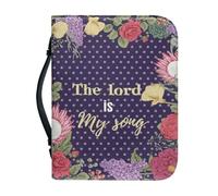 Ceudet Housse de bible extra large en cuir pour homme et femme - Couverture de la Bible moyenne pour Bible, Mini pois Violet, L