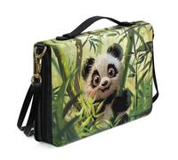 Ceudet Housse de bible extra large pour femmes et hommes avec poches, protection de la Bible pour enfants, Panda en bambou., xx-large