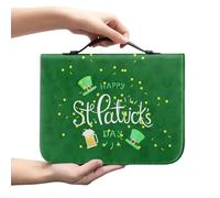 Ceudet Housse de bible marron pour homme et femme, sac de transport classique avec fermeture éclair pour église, grand livre, protection de la Bible Trust in The Awith All Your Heart, St Patrick,